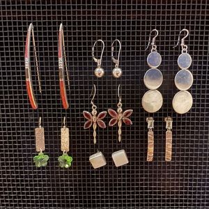 Lot of 7 pair of Sterling Silver Earrings